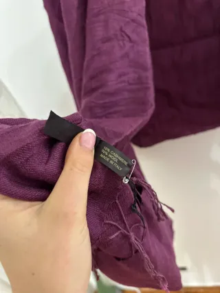 Sciarpa scialle fucsia e lana