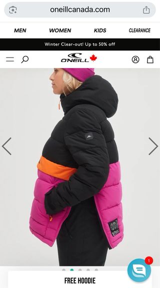 Chaqueta O'Neill Puffer Esquí Blanca