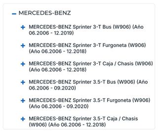 2 Brazos Cortos Espejo Mercedes y VW Eléctrico