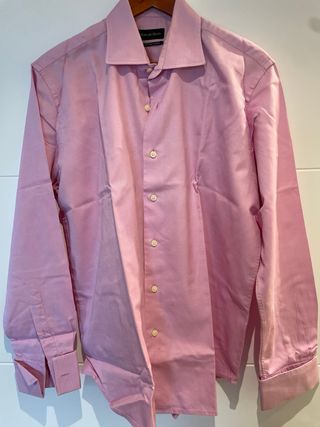 Camisa Pedro del Hierro Caballero Manga Larga Rosa