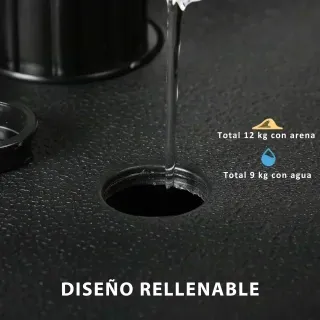 Base para sombrilla de jardín negra