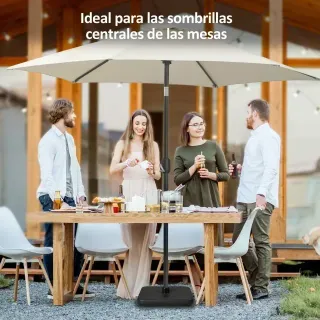 Base para sombrilla de jardín negra