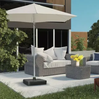Base para sombrilla de jardín negra