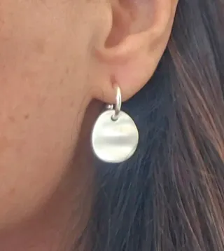 Pendientes Plata Cepillada Ovalados