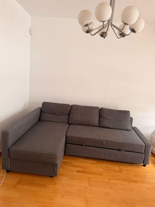 Sofá Cama Gris Ikea Friheten con Almacenamiento