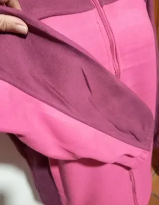 Chaqueta polar de mujer bicolor