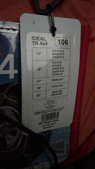 Cadenas para furgoneta SUV 4x4 con eslabón 16 mm