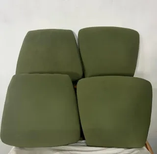 Tapicería de silla verde tela