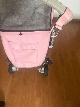 Silla de paseo Bebecar rosa y gris