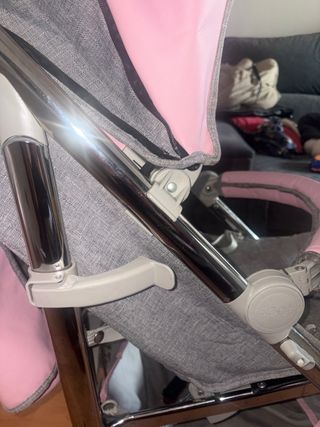 Silla de paseo Bebecar rosa y gris