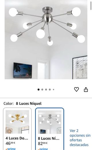 Lámpara de techo,2 meses de uso.