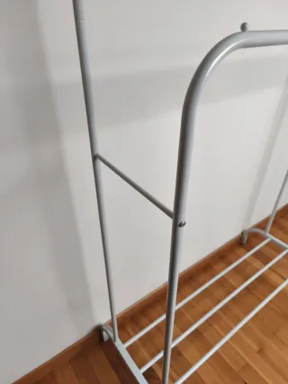 Perchero Metálico Blanco Doble