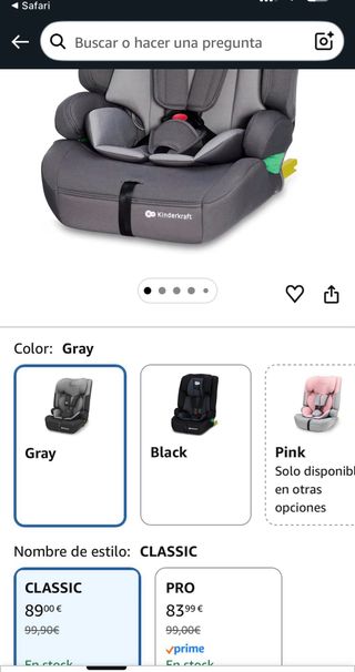 Silla coche Kinderkraft con Isofix