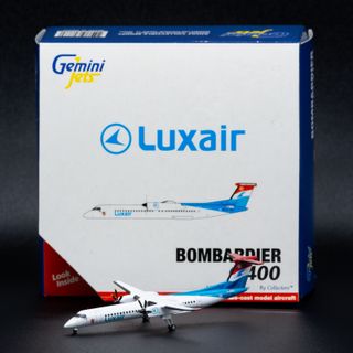 Maqueta Avión Bombardier Q400 Luxair 1:400