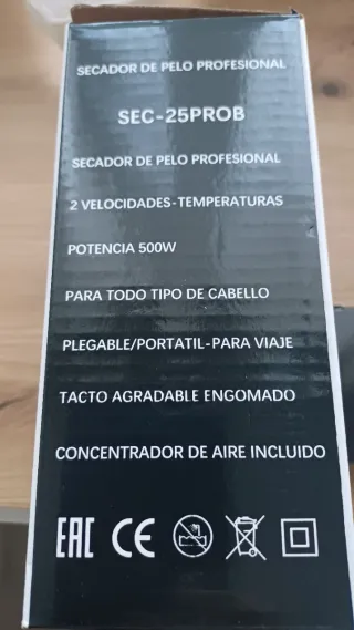 Secador de pelo plegable EURO LIFE