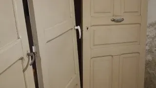 Puertas madera maciza antiguas con cristal