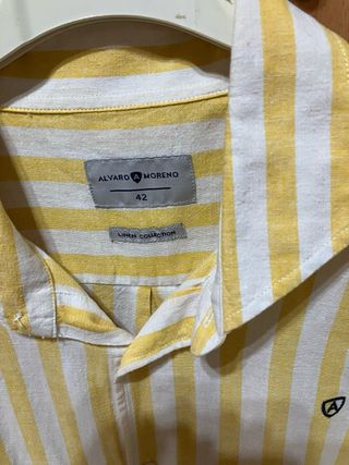 Camisa Rayas Amarillas y Blancas Talla L