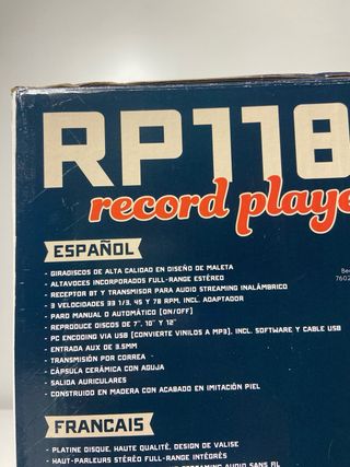 : Tocadiscos Fenton RP118E Azul