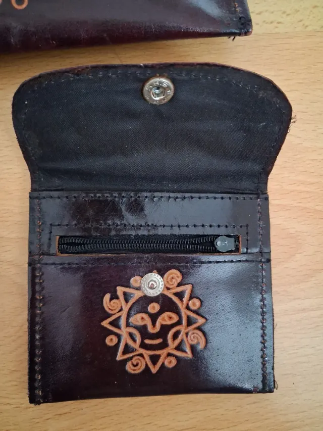 Lote monederos piel sol