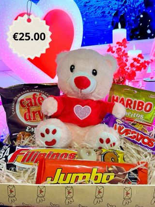 Regalo San Valentín Oso Peluche y Chocolate