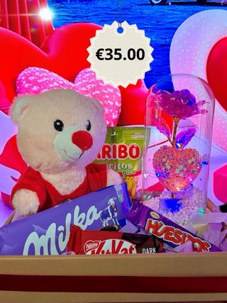 Regalo San Valentín Oso Peluche y Chocolate