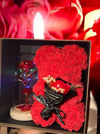 Regalo San Valentín Oso Peluche y Chocolate