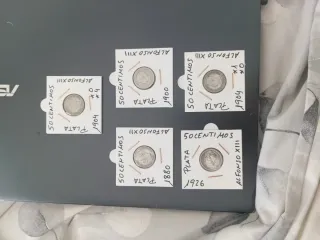 Lote monedas plata Alfonso XIII varios años