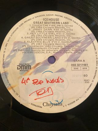 Icehouse - Great Southern Land Vinilo LP 1982