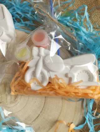 Lote 12 figuras cerámica para pintar