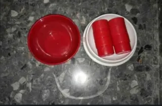 Set de picnic plástico rojo