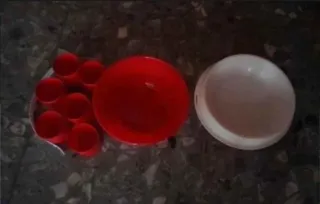 Set de picnic plástico rojo