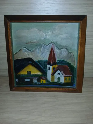 Antico quadretto montagna