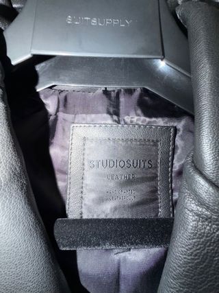 Blazer de cuero Studio Suits Negro