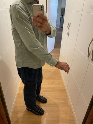 Camisa Mirto manga larga caballero verde