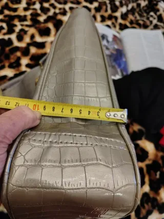 Bolso Loewe Plateado Cocodrilo
