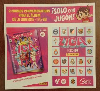 Los 2 CROMOS CONMEMORATIVOS Liga Este 2026