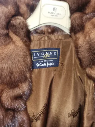 Abrigo tipo piel  marrón