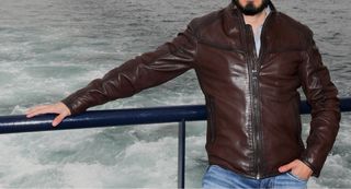 Chaqueta de cuero Salsa Jeans Marrón