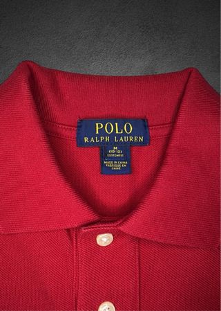 Polo RalphLauren rossa maniche lunghe