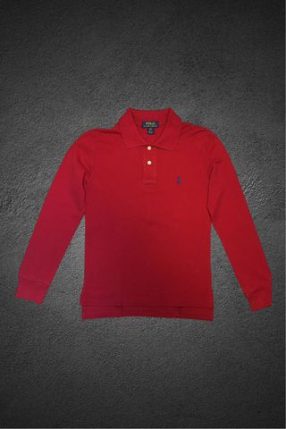Polo RalphLauren rossa maniche lunghe