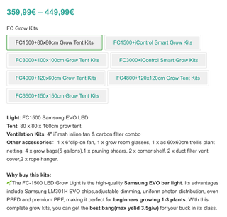 Kit completo armario cultivo interior