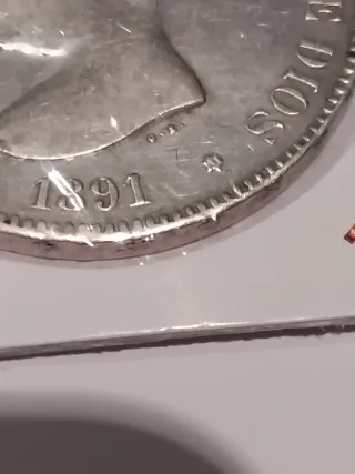 5 Pesetas 1891 Alfonso XIII Plata