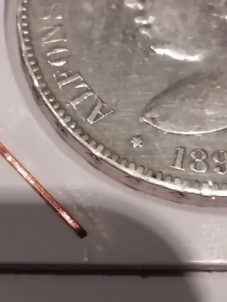 5 Pesetas 1891 Alfonso XIII Plata