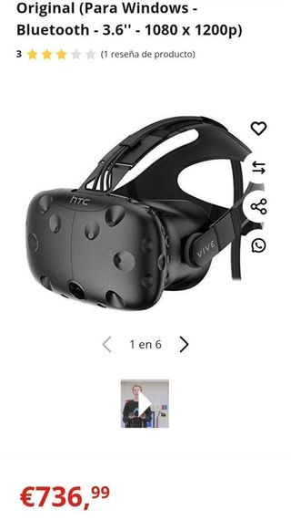 Occhiali Realtà Virtuale HTC Vive Originali 1080x1200