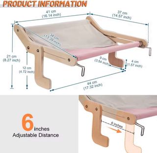 Hamaca para gatos beige y verde