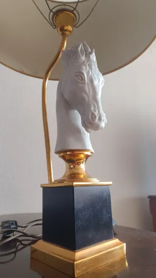 Lámpara de mesa cabeza de caballo Vintage