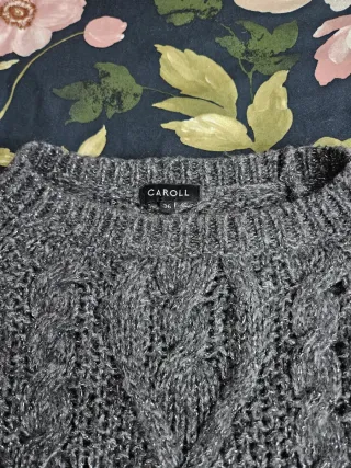 Jersey CAROLL plata con lana Talla 36