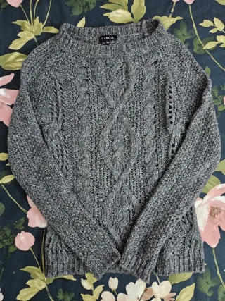 Jersey CAROLL plata con lana Talla 36