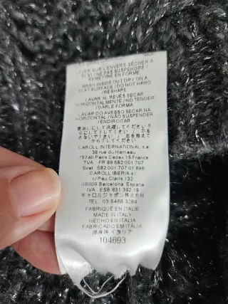 Jersey CAROLL plata con lana Talla 36