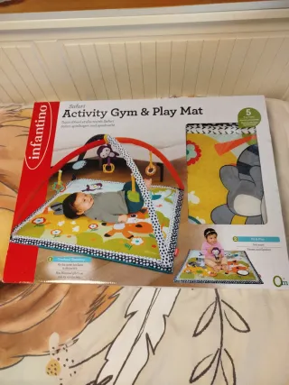 Gimnasio y tapete de actividades Safari Infantino